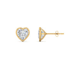 Load image into Gallery viewer, Heart Shape Bezel Stud Earring