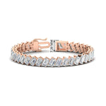 Load image into Gallery viewer, 24-carat-emerald-diagonal-tennis-bracelet-in-rose-gold-fdbrc11518-6.00x4.00-nl-rg-hw.jpg?v=1764932190