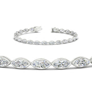 marquise-cut-bezel-tennis-bracelet-in-fdbrc11563-nl-wg