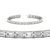 Load image into Gallery viewer, Emerald-Cut-East-West-Tennis-Bracelet-In-Yellow-Gold-FDBRC10220HAND-NL-YG