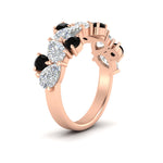 Load image into Gallery viewer, 3-carat-alternative-pear-and-round-black-diamond-wedding-band-ring-in-rose-gold-FD9174BGBLACKANGLE2-3.00CT-NL-RG