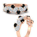 Load image into Gallery viewer, 3-carat-alternative-pear-and-round-black-diamond-wedding-band-ring-in-rose-gold-FD9174BGBLACKANGLE3-3.00CT-NL-RG