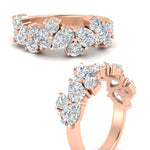 Load image into Gallery viewer, 3-carat-alternative-pear-and-round-diamond-wedding-band-ring-in-rose-gold-FD9174BANGLE3-3.00CT-NL-RG