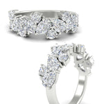 Load image into Gallery viewer, 3-carat-alternative-pear-and-round-diamond-wedding-band-ring-in-white-gold-FD9174BANGLE3-3.00CT-NL-WG