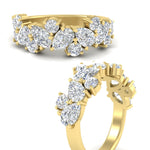 Load image into Gallery viewer, 3-carat-alternative-pear-and-round-diamond-wedding-band-ring-in-yellow-gold-FD9174BANGLE3-3.00CT-NL-YG