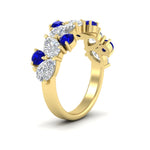 Load image into Gallery viewer, 3-carat-alternative-pear-and-round-sapphire-wedding-band-ring-in-yellow-gold-FD9174BGSABLANGLE2-3.00CT-NL-YG