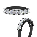 Load image into Gallery viewer, 3-carat-classic-cushion-cut-seven-stone-diamond-ring-in-black-gold-fdwb9497cuangle3-3.00ct-nl-bg?v=1773313652