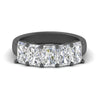 Load image into Gallery viewer, 3-carat-diamond-radiant-wedding-band-5-stone-in-black-gold-FD8008RAB-3.00CT-NL-BG.jpg