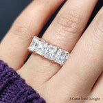 Load image into Gallery viewer, 3-carat-diamond-radiant-wedding-band-5-stone-in-rose-gold-FD8008RABHAND-3.00CT-NL-RG.jpg