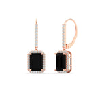 Load image into Gallery viewer, 3-carat-emerald-black-onyx-halo-classic-lever-back-diamond-earrings-in-rose-gold-FD-EAR11235EMGBLACKANGLE1-3.00CT-NL-RG.jpg