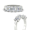 Load image into Gallery viewer, 3-carat-emerald-cut-5-stone-diamond-wedding-band-in-white-gold-fdwb8008emangle3-3.00ct-nl-wg
