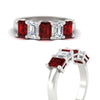 Load image into Gallery viewer, 3-carat-emerald-cut-5-stone-ruby-wedding-band-in-white-gold-fdwb8008emgrudrangle3-3.00ct-nl-wg