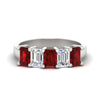 Load image into Gallery viewer, 3-carat-emerald-cut-5-stone-ruby-wedding-band-in-white-gold-fdwb8008emgrudrsleep-3.00ct-nl-wg