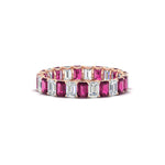 Load image into Gallery viewer, 3 Carat Emerald Cut Diamond Eternity Band