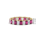 Load image into Gallery viewer, 3 Carat Emerald Cut Diamond Eternity Band