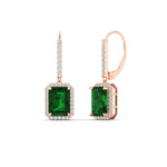 Load image into Gallery viewer, 3-carat-emerald-cut-emerald-halo-classic-lever-back-diamond-earrings-in-rose-gold-FD-EAR11235EMGEMGRANGLE1-3.00CT-NL-RG.jpg