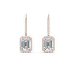Load image into Gallery viewer, 3-carat-emerald-diamond-halo-classic-lever-back-earrings-in-rose-gold-FD-EAR11235EMANGLE1-3.00CT-NL-RG.jpg
