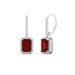 Load image into Gallery viewer, 3-carat-emerald-ruby-halo-classic-lever-back-diamond-earrings-in-white-gold-FD-EAR11235EMGRUDRANGLE1-3.00CT-NL-WG.jpg