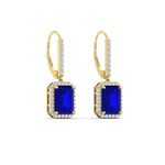 Load image into Gallery viewer, 3-carat-emerald-sapphire-halo-classic-lever-back-diamond-earrings-in-yellow-gold-FD-EAR11235EMGSABLANGLE1-3.00CT-NL-YG.jpg
