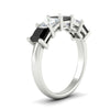 Load image into Gallery viewer, 3-carat-five-stone-princess-black-diamond-wedding-band-in-white-gold-fdwb8008prblackangle2-3.00ct-nl-wg.jpg