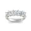 Load image into Gallery viewer, 3-carat-five-stone-princess-diamond-wedding-band-in-white-gold-fdwb8008prangle5-3.00ct-nl-wg.jpg
