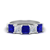 Load image into Gallery viewer, 3-carat-five-stone-princess-sapphire-wedding-band-in-white-gold-fdwb8008prgsablsleep-3.00ct-nl-wg.jpg