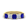 Load image into Gallery viewer, 3-carat-five-stone-princess-sapphire-wedding-band-in-yellow-gold-fdwb8008prgsablsleep-3.00ct-nl-yg.jpg