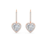 Load image into Gallery viewer, 3-carat-halo-diamond-heart-lever-back-earring-in-rose-gold-FDEAR-11235HT-3.00CT-NL-RG.jpg