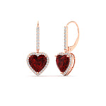 Load image into Gallery viewer, 3-carat-halo-diamond-heart-lever-back-earring-with-ruby-in-rose-gold-FDEAR-11235HTGRUDR-3.00CT-NL-RG.jpg