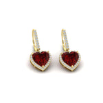 Load image into Gallery viewer, 3-carat-halo-diamond-heart-lever-back-earring-with-ruby-in-yellow-gold-FDEAR-11235HTGRUDR-3.00CT-NL-YG.jpg