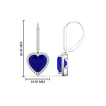 Load image into Gallery viewer, 3-carat-halo-diamond-heart-lever-back-earring-with-sapphire-in-white-gold-FDEAR-11235HTGSABL-3.00CT-NL-WG.jpg