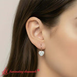 Load image into Gallery viewer, 3-carat-heart-stud-diamond-leverback-Earrings-in-rose-gold-FDEAR9225HT-model