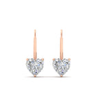 Load image into Gallery viewer, 3-carat-heart-stud-diamond-leverback-Earrings-in-rose-gold-FDEAR9225HT-3.00 CT-NL-RG
