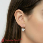 Load image into Gallery viewer, 3-carat-heart-stud-diamond-leverback-Earrings-in-white-gold-FDEAR9225HT-model