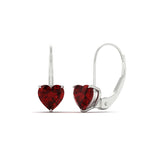Load image into Gallery viewer, 3-carat-heart-stud-ruby-leverback-Earrings-in-white-gold-FDEAR9225HTGRUDR-3.00 CT-NL-WG