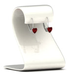 Load image into Gallery viewer, 3-carat-heart-stud-ruby-leverback-Earrings-in-white-gold-FDEAR9225HTGRUDR-3.00 CT-NL-WG