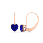 Load image into Gallery viewer, 3-carat-heart-stud-sapphire-leverback-Earrings-in-rose-gold-FDEAR9225HTGSABL-3.00 CT-NL-RG