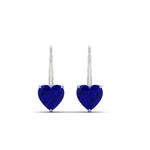 Load image into Gallery viewer, 3-carat-heart-stud-sapphire-leverback-Earrings-in-white-gold-FDEAR9225HTGSABL-3.00 CT-NL-WG