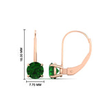 Load image into Gallery viewer, 3-carat-lever-back-round-emerald-studs-earring-in-rose-gold-FDEAR9225ROGEMGR-3.00CT-NL-RG