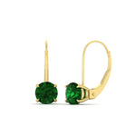 Load image into Gallery viewer, 3-carat-lever-back-round-emerald-studs-earring-in-yellow-gold-FDEAR9225ROGEMGR-3.00CT-NL-YG