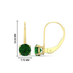 Load image into Gallery viewer, 3-carat-lever-back-round-emerald-studs-earring-in-yellow-gold-FDEAR9225ROGEMGR-3.00CT-NL-YG
