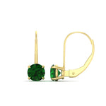 Load image into Gallery viewer, 3-carat-lever-back-round-emerald-studs-earring-in-yellow-gold-FDEAR9225ROGEMGR-3.00CT-NL-YG
