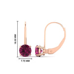 Load image into Gallery viewer, 3-carat-lever-back-round-pink-sapphire-studs-earring-in-rose-gold-FDEAR9225ROGSADRPI-3.00CT-NL-RG
