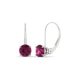Load image into Gallery viewer, 3-carat-lever-back-round-pink-sapphire-studs-earring-in-white-gold-FDEAR9225ROGSADRPI-3.00CT-NL-WG