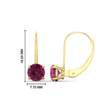 Load image into Gallery viewer, 3-carat-lever-back-round-pink-sapphire-studs-earring-in-yellow-gold-FDEAR9225ROGSADRPI-3.00CT-NL-YG