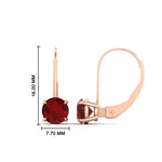 Load image into Gallery viewer, 3-carat-lever-back-round-ruby-studs-earring-in-rose-gold-FDEAR9225ROGRUDR-3.00CT-NL-RG