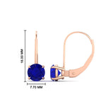 Load image into Gallery viewer, 3-carat-lever-back-round-sapphire-studs-earring-in-rose-gold-FDEAR9225ROGSABL-3.00CT-NL-RG