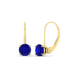 Load image into Gallery viewer, 3-carat-lever-back-round-sapphire-studs-earring-in-yellow-gold-FDEAR9225ROGSABL-3.00CT-NL-YG