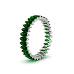 Load image into Gallery viewer, 3-carat-marquise-emerald-eternity-wedding-band-in-white-gold-FDEWB11257MQBGEMGR-3.00CT-NL-WG