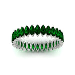 Load image into Gallery viewer, 3-carat-marquise-emerald-eternity-wedding-band-in-white-gold-FDEWB11257MQBGEMGR-3.00CT-NL-WG